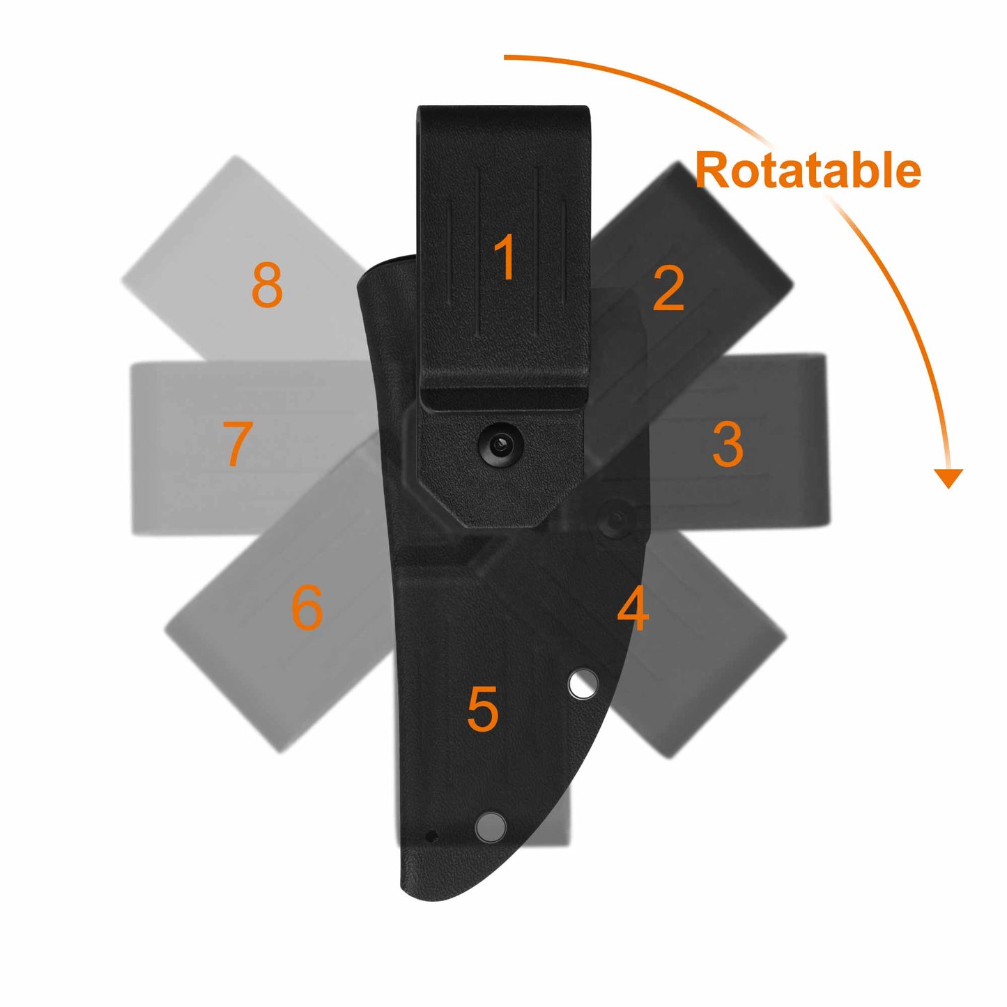 QSP Viper QS166-A2 with Kydex sheath – 4.00" black stonewashed 10Cr15MoV clip point fixed blade knife