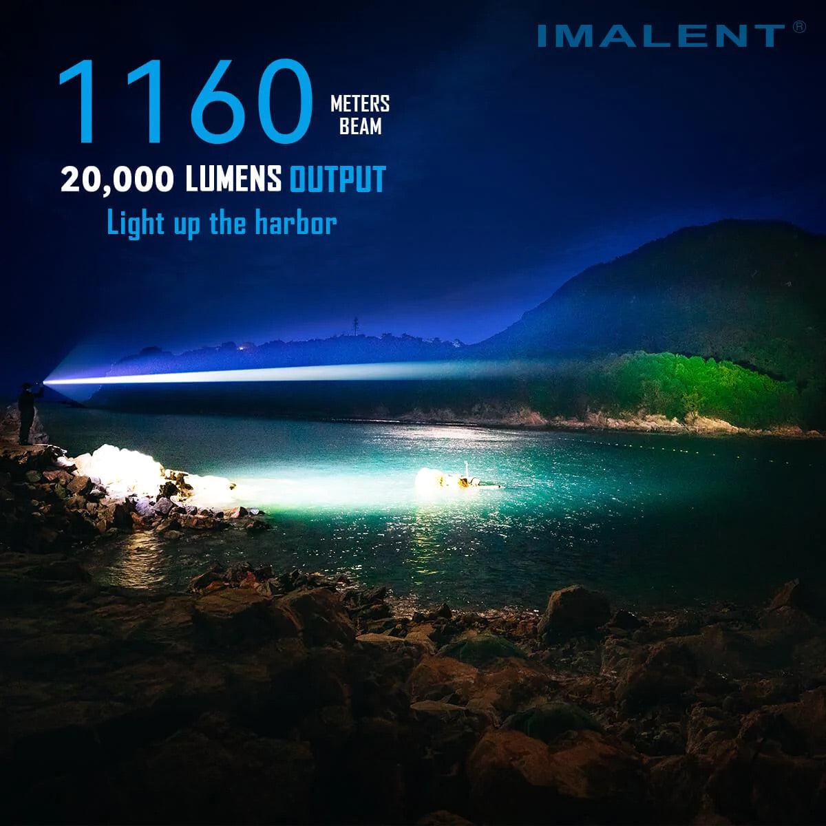 Imalent RS50 20000 Lumen Rechargeable Flashlight (8 * CREE XHP50.3 HI LEDs)