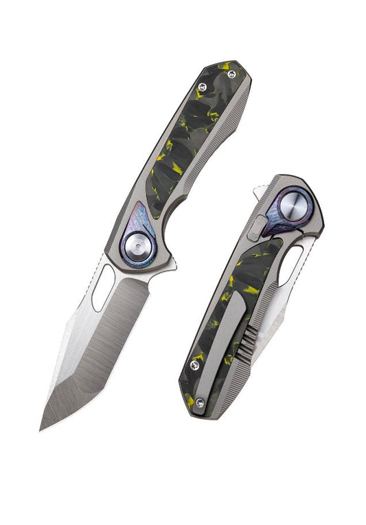 Remette Saker Falcon Folding Knife 2.99" S45VN Blade Carbon Fiber/Titanium Handles – ASTP-2