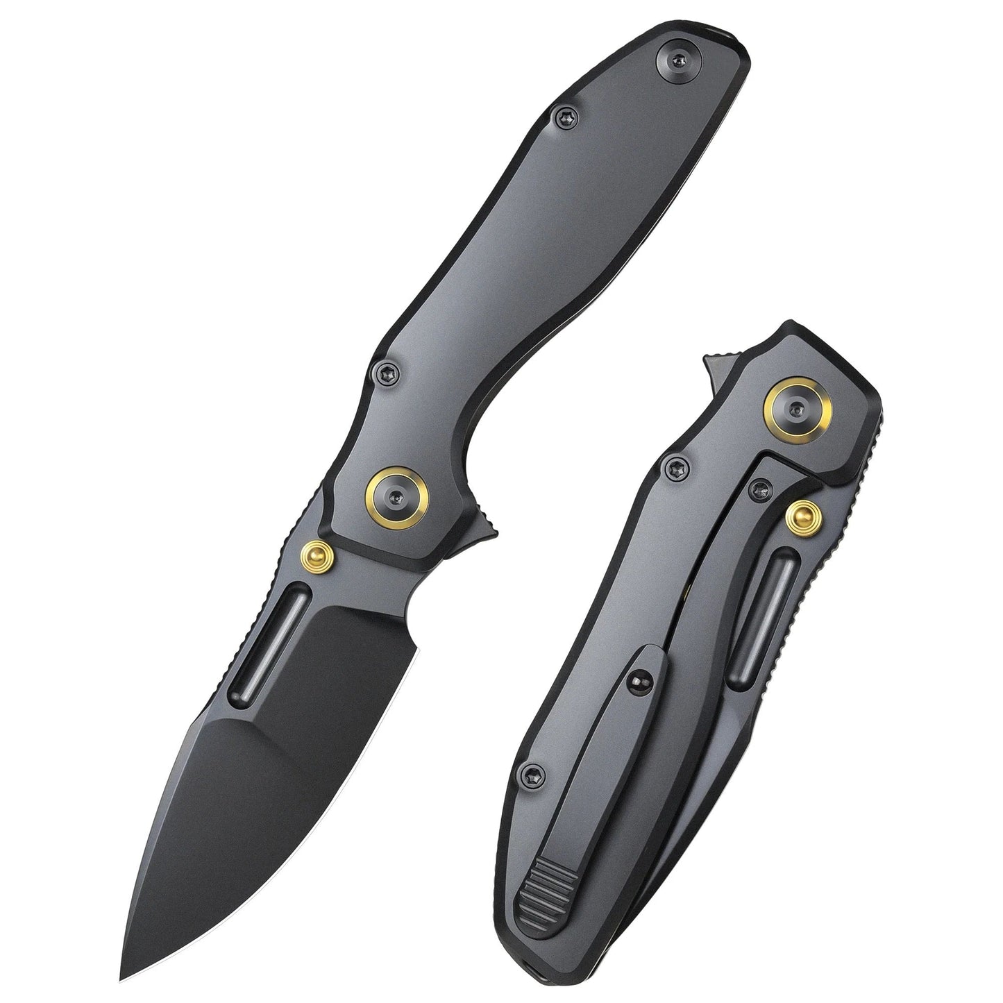 Remette RT-TwoFace Knife 3.03" M390 Spear Point Blade – DLC Titanium Handle DSTF-D