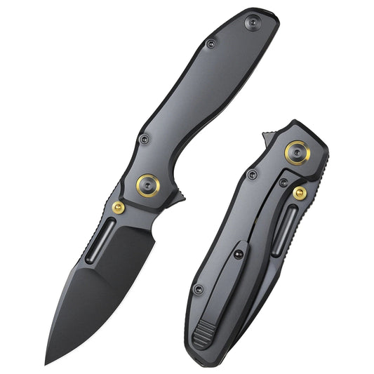 Remette RT-TwoFace Knife 3.03" M390 Spear Point Blade – DLC Titanium Handle DSTF-D
