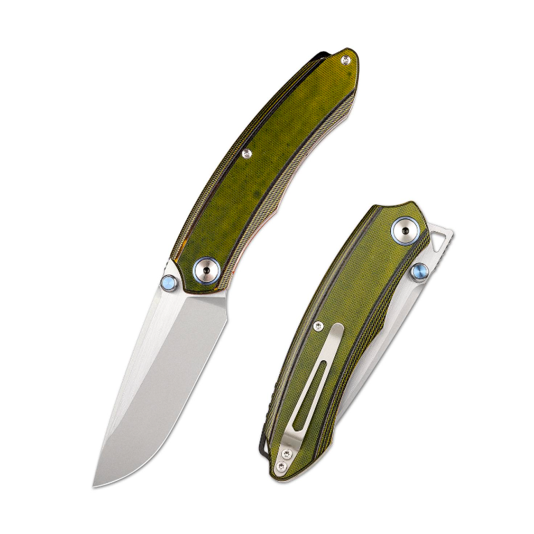 Remette Wild Species GC103 Folding Knife. Green textured G10 handles.