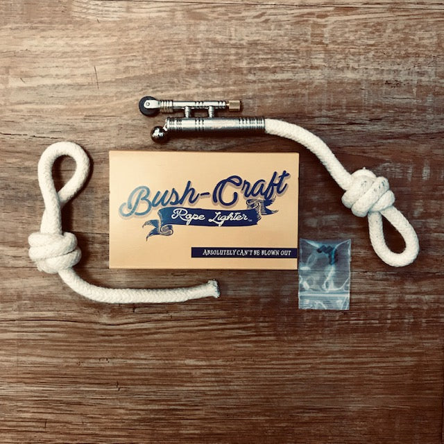 Bushcraft Rope Lighter - 2 Ropes and Extra Flint Included