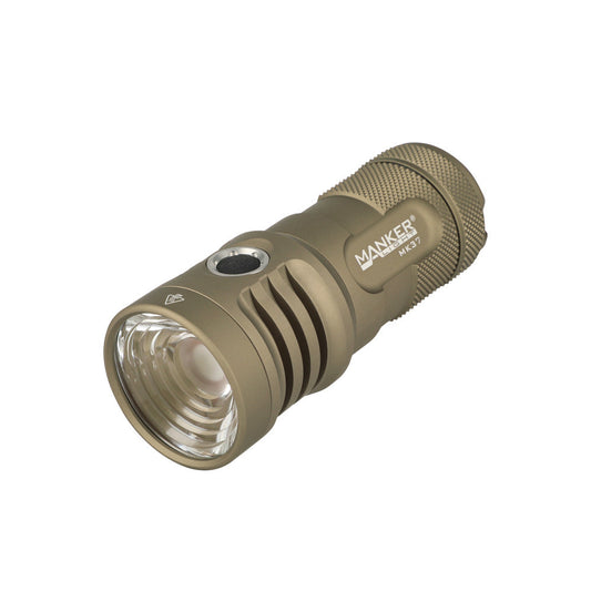 Manker MK37 5,800 Lumen Compact Throw and Flood Flashlight 3 * 18650 Batteries (Included) - Sand