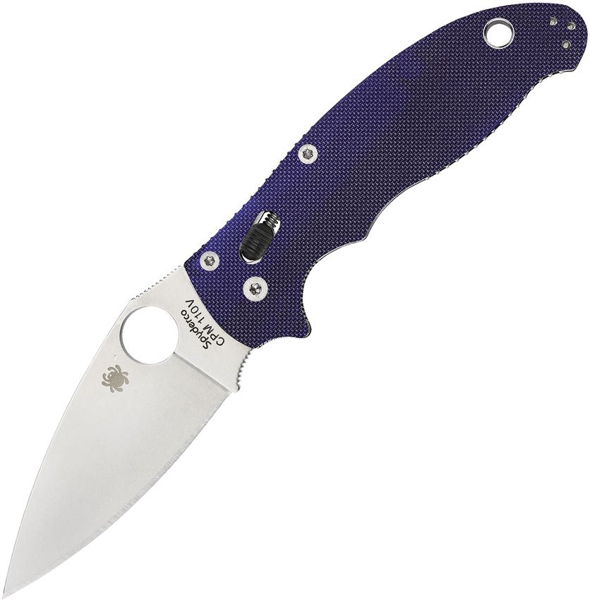 Spyderco Manix 2 Folding Knife 3.37in CPM S110V Steel Blade Dark Blue G-10 Handles