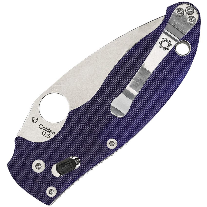 Spyderco Manix 2 Folding Knife 3.37in CPM S110V Steel Blade Dark Blue G-10 Handles