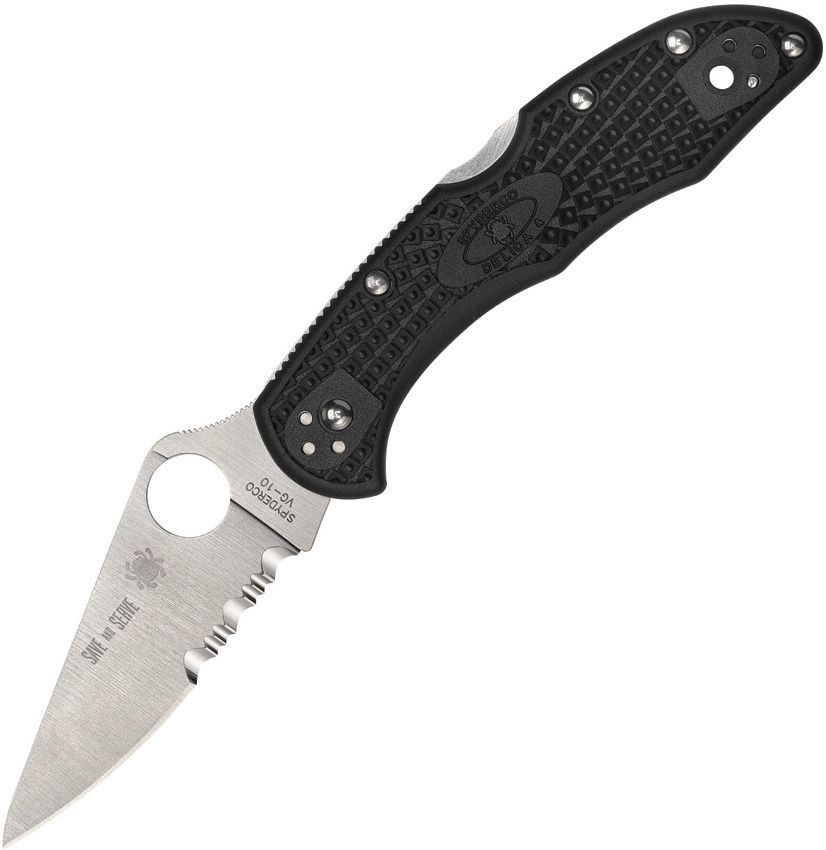 Spyderco DELICA® 4 Lightweight Thin Red Line PS - C11FPSBKRD