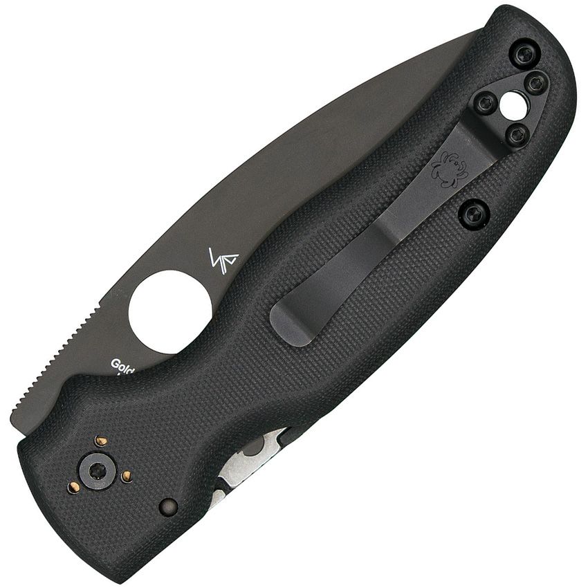 Spyderco Shaman Folding Knife 3.58in Black S30V Steel Blade Black G-10 Handles - C229GPBK