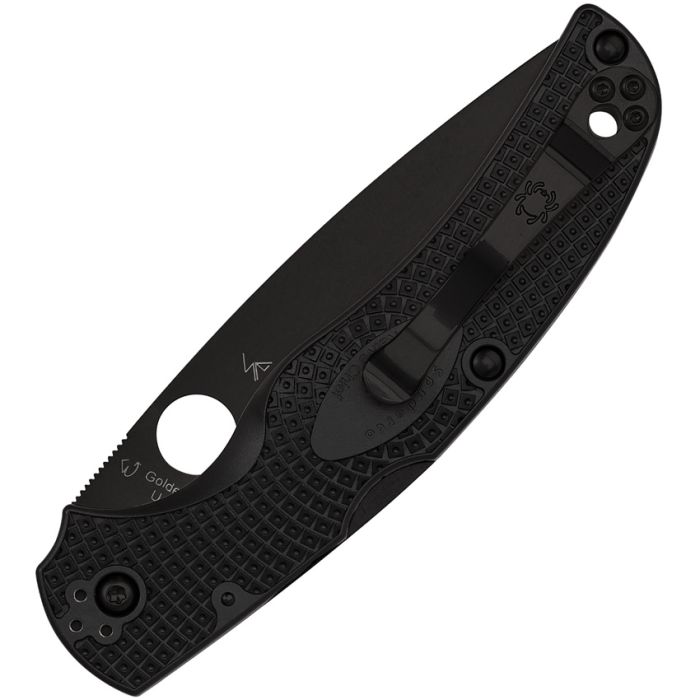 SPYDERCO NATIVE CHIEF BLACK LIGHTWEIGHT 4" DLC PARTIALLY SERRATED CTS-BD1N BLACK FRN HANDLES