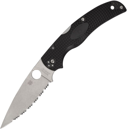 SPYDERCO NATIVE CHIEF BLACK LIGHTWEIGHT 4" CTS-BD1N BLACK FRN HANDLES SPYDEREDGE-C244SBK