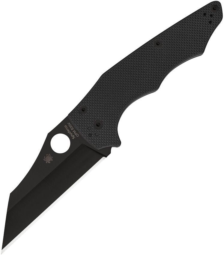 Spyderco Yojumbo Folding Knife 3.98in DLC Black Coated S30V Steel Blade Black G-10 Handles - C253GPBBK