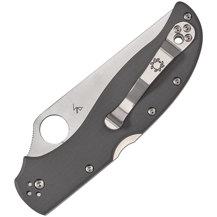 Spyderco C258GPGYCW Stretch 2 XL 3.99in Cru-Wear Steel Blade Gray G10 Handles