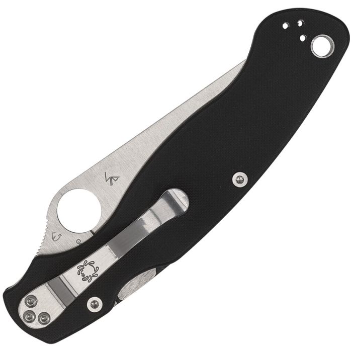 Spyderco Military 2 C36GS2 alternate view of the satin CPM S30V SpyderEdge serrated blade