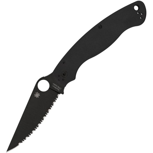 Spyderco Military 2 Compression Lock 4.0" DLC CPM-S30V SpyderEdge Black Blade G-10 Handles C36GSBK2