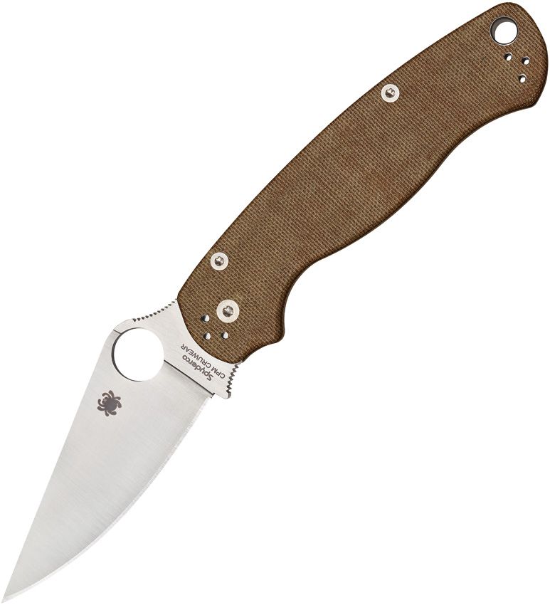 Spyderco C81MPCW2 Paramilitary 2 Micarta Handles 3.47 in CPM Cru-Wear Folding Knife