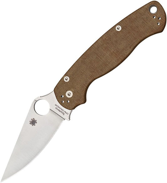 Spyderco C81MPCW2 Paramilitary 2 Micarta Handles 3.47 in CPM Cru-Wear Folding Knife