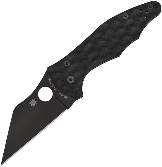 Spyderco Yojimbo 2 Folding Knife 3.2in S30V DLC Steel Blade G10 Handles - C85GPBBK2