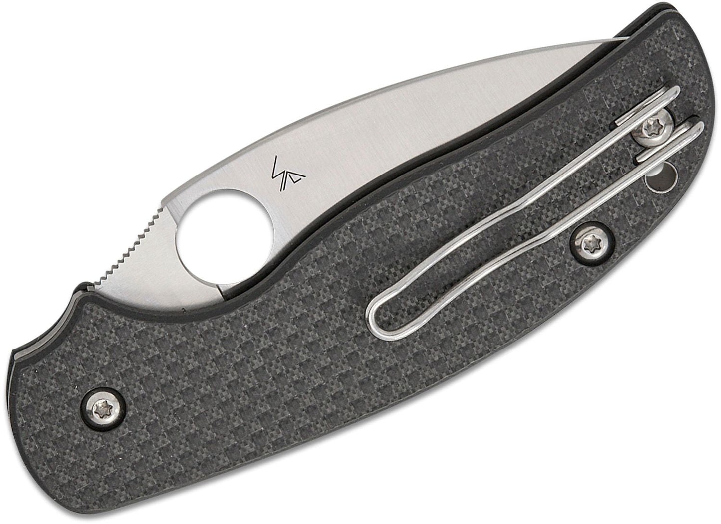 Spyderco Sage 6 Button Compression Lock Folding Knife – 3" CPM-S30V Satin Blade, Carbon Fiber/G-10 Laminate Handle – C123CFBCLP
