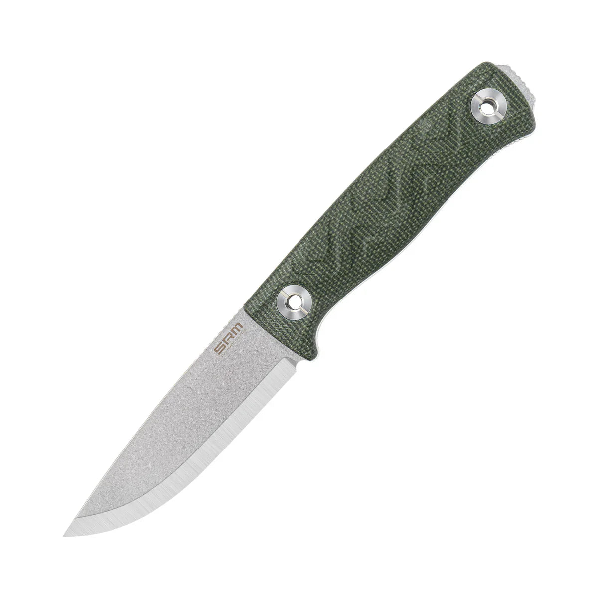 SRM Bushcraft Bushcut 3.1" 14C28N，HRC57~59 OD Green Micarta SRM 702T-MP