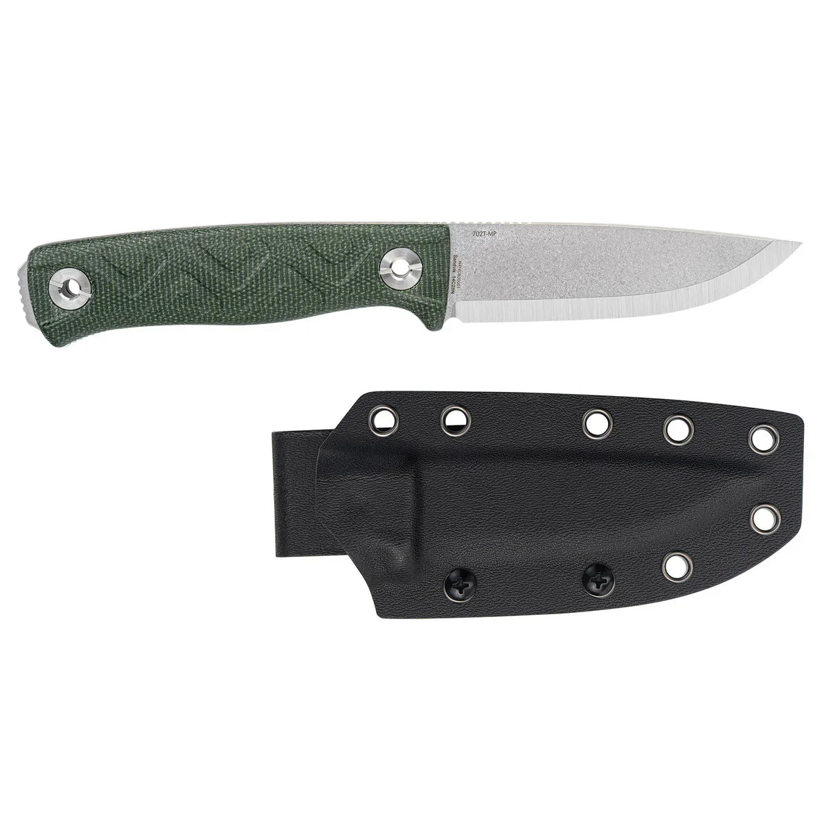 SRM Bushcraft Bushcut 3.1" 14C28N，HRC57~59 OD Green Micarta SRM 702T-MP