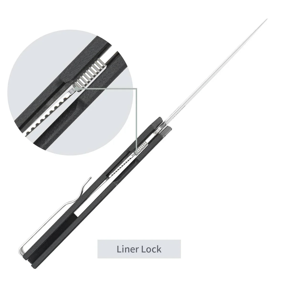 SRM Gent 401LC-GB liner lock detail with blade open