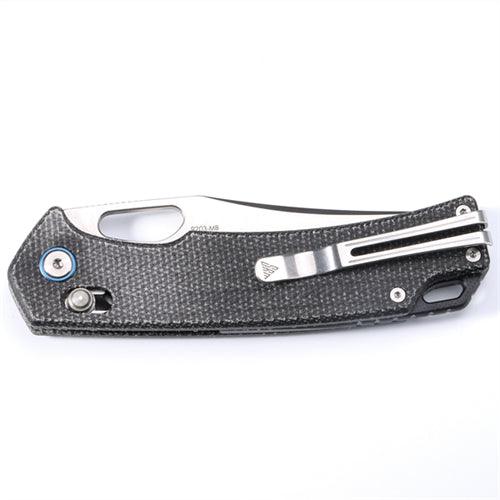 SRM Retriever 9203-MB folding knife with Micarta handle and Ambi Lock crossbar lock