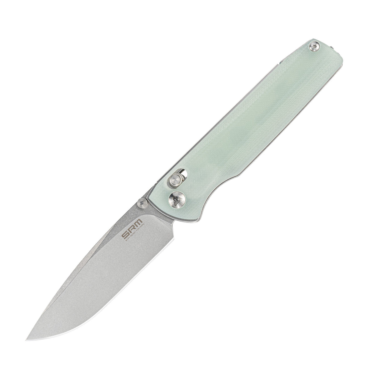 SRM Terrier - 3.54" Stonewash Blade - Jade G10 Handle - 258L-GC