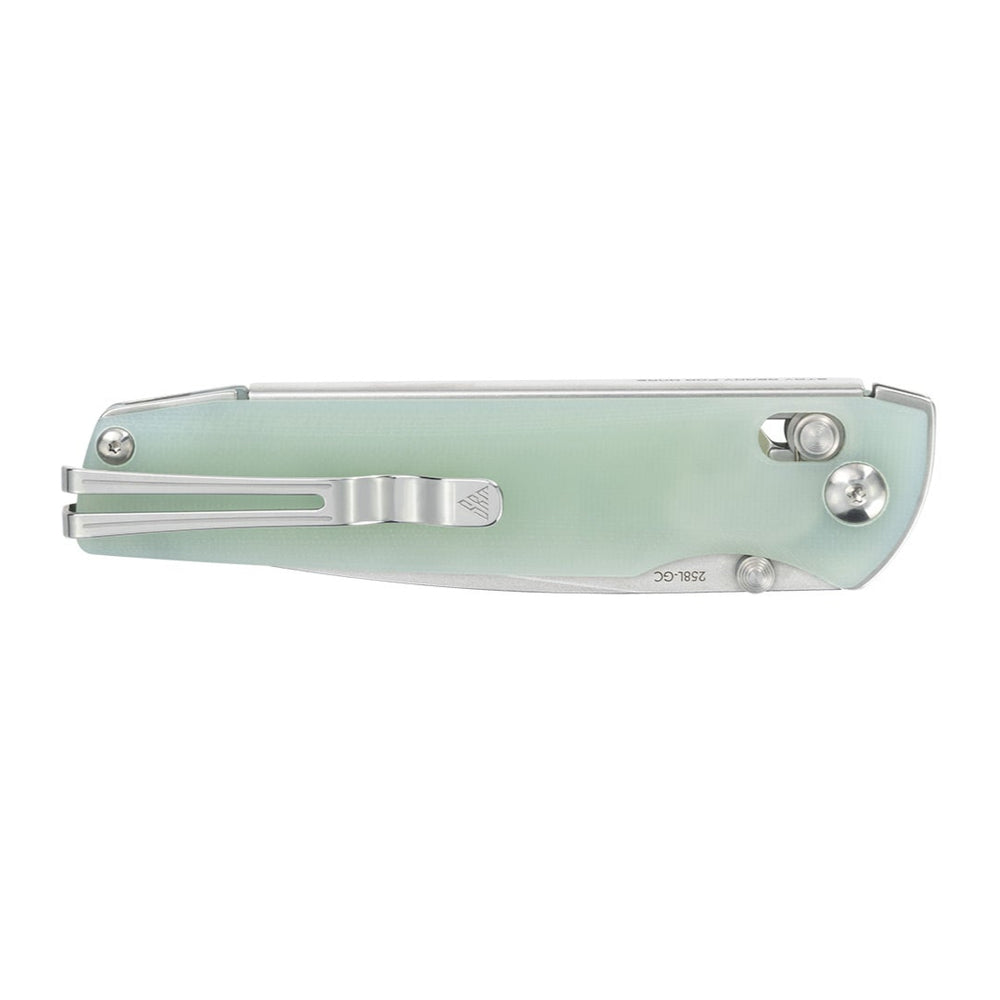 SRM Terrier - 3.54" Stonewash Blade - Jade G10 Handle - 258L-GC
