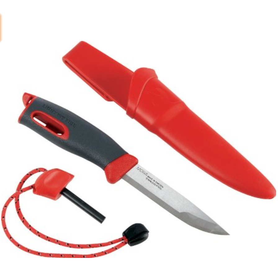 Light My Fire Swedish FireKnife Fixed Blade Knife-Red