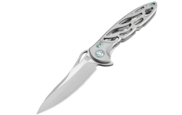 Artisan Cutlery 1801G-GYM Folding Knife Titanium Handles 3.94" Blade M390