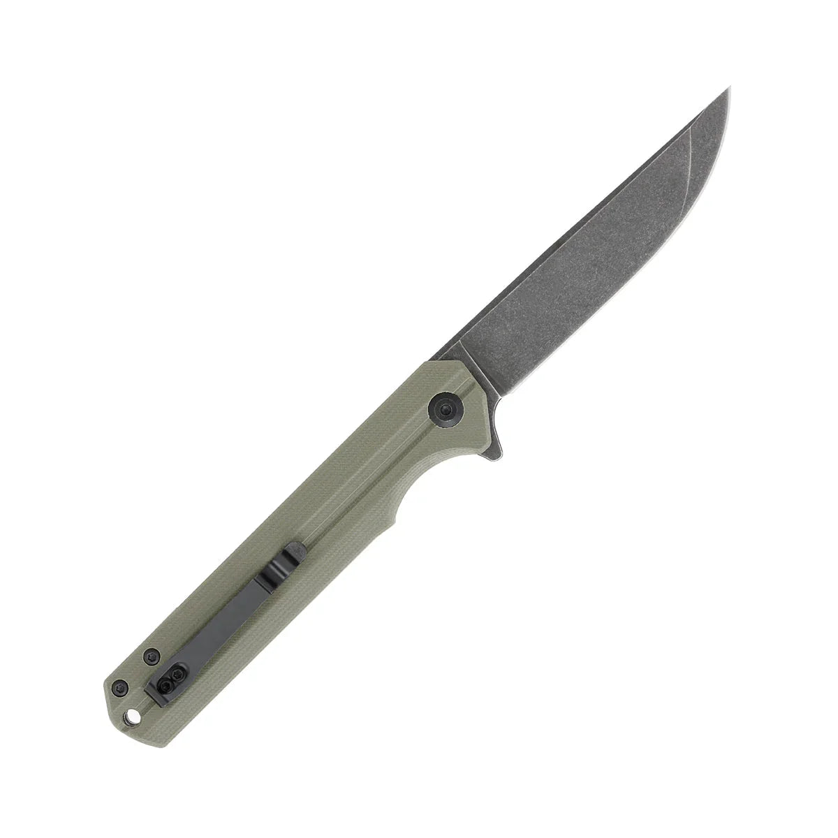 CobraTec Knives Streamline 3.5" D2 Stonewash Blade Green G-10 Handles CTODGG10SL