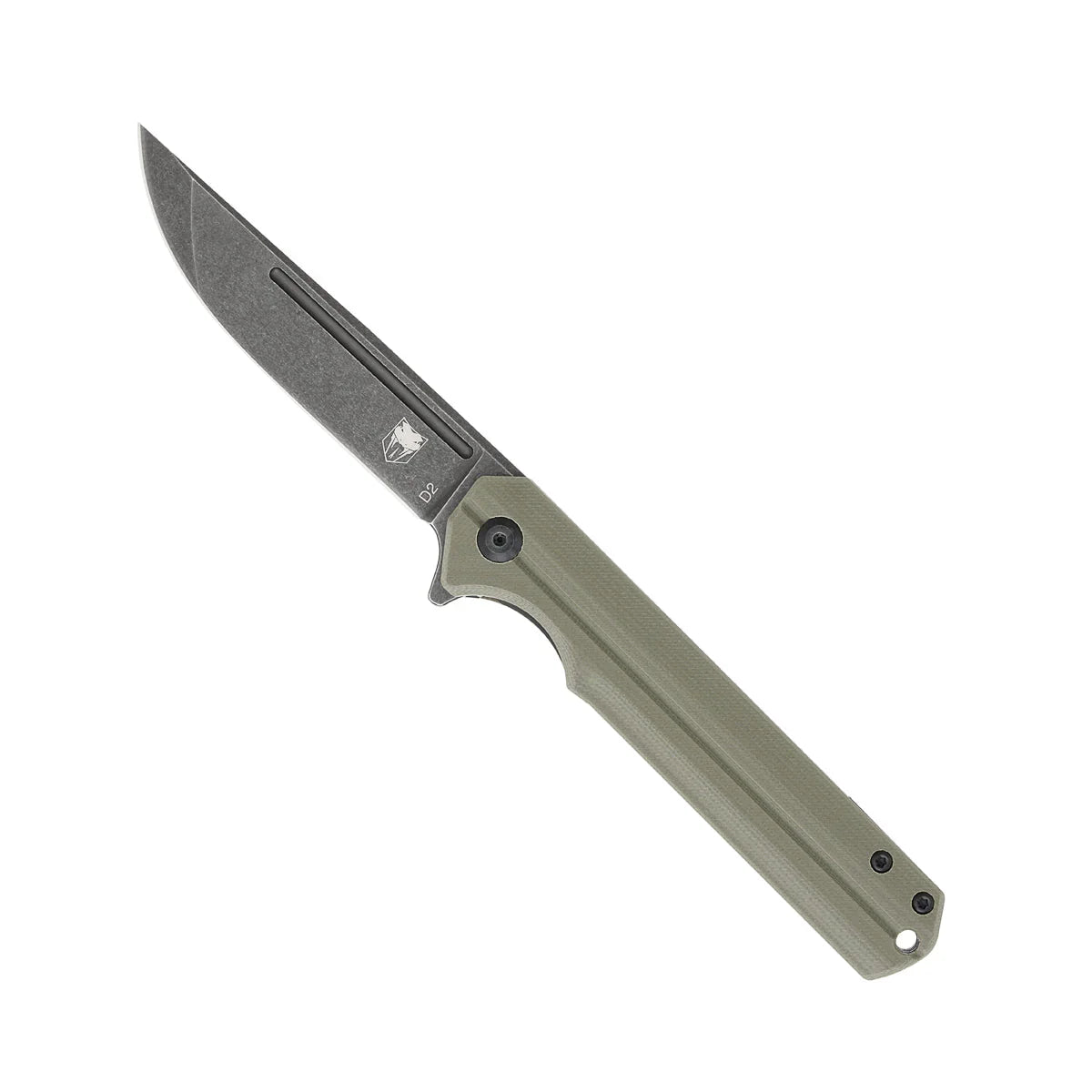 CobraTec Knives Streamline 3.5" D2 Stonewash Blade Green G-10 Handles CTODGG10SL