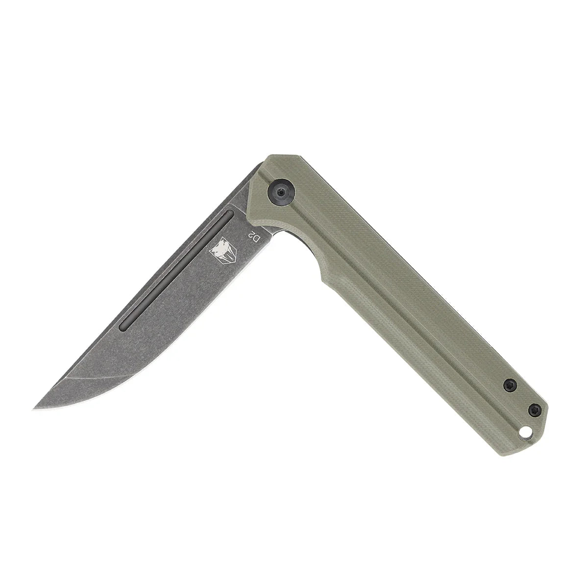 CobraTec Knives Streamline 3.5" D2 Stonewash Blade Green G-10 Handles CTODGG10SL