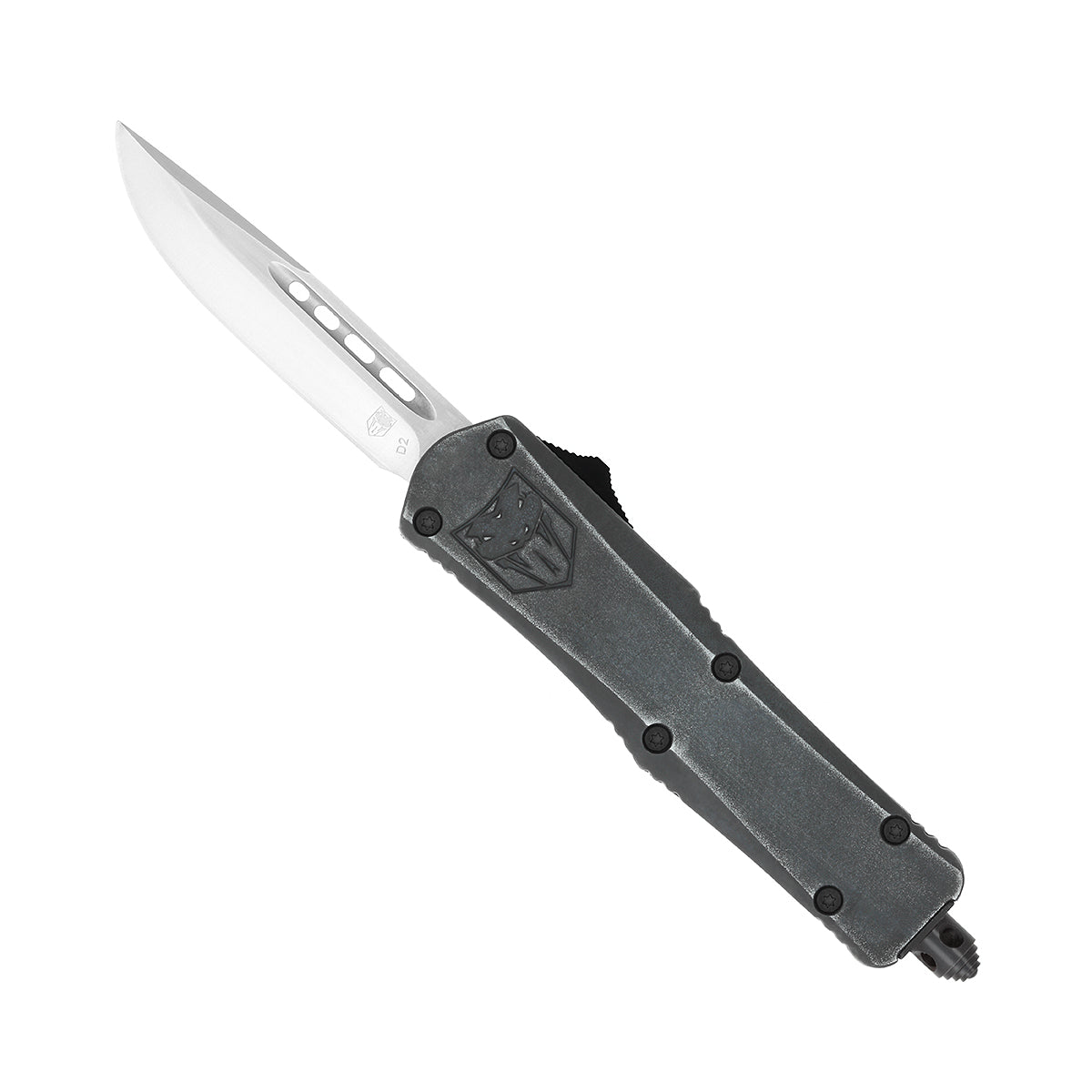 CobraTec FS-3 Small Stone Wash OTF Knife - D2 Steel 2.75in Drop Point Blade