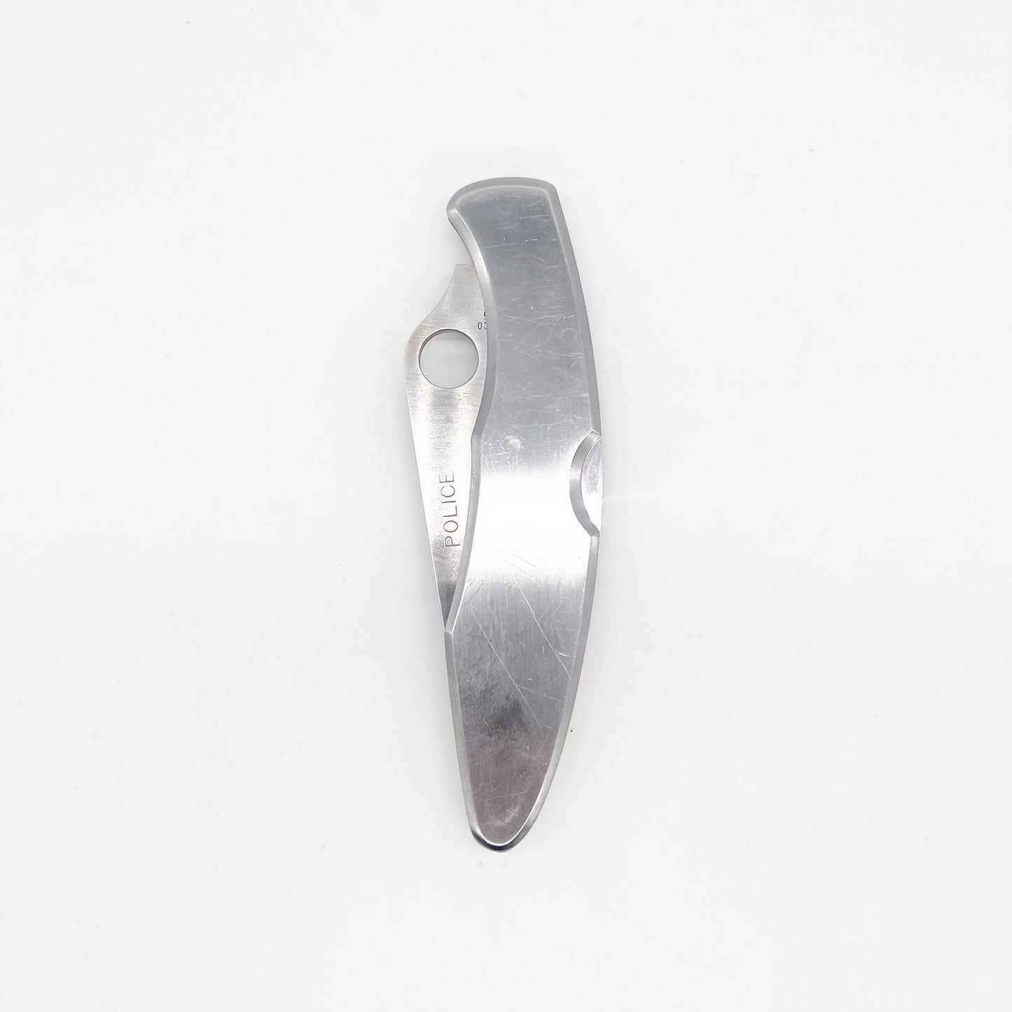 Spyderco C07SE Police ATS-55 Serrated Blade Stainless Steel Handles - Pre-owned