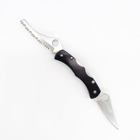 Spyderco Dyad Jr. Micarta Handles C39P&S Dual Blade Vintage Pocket Knife