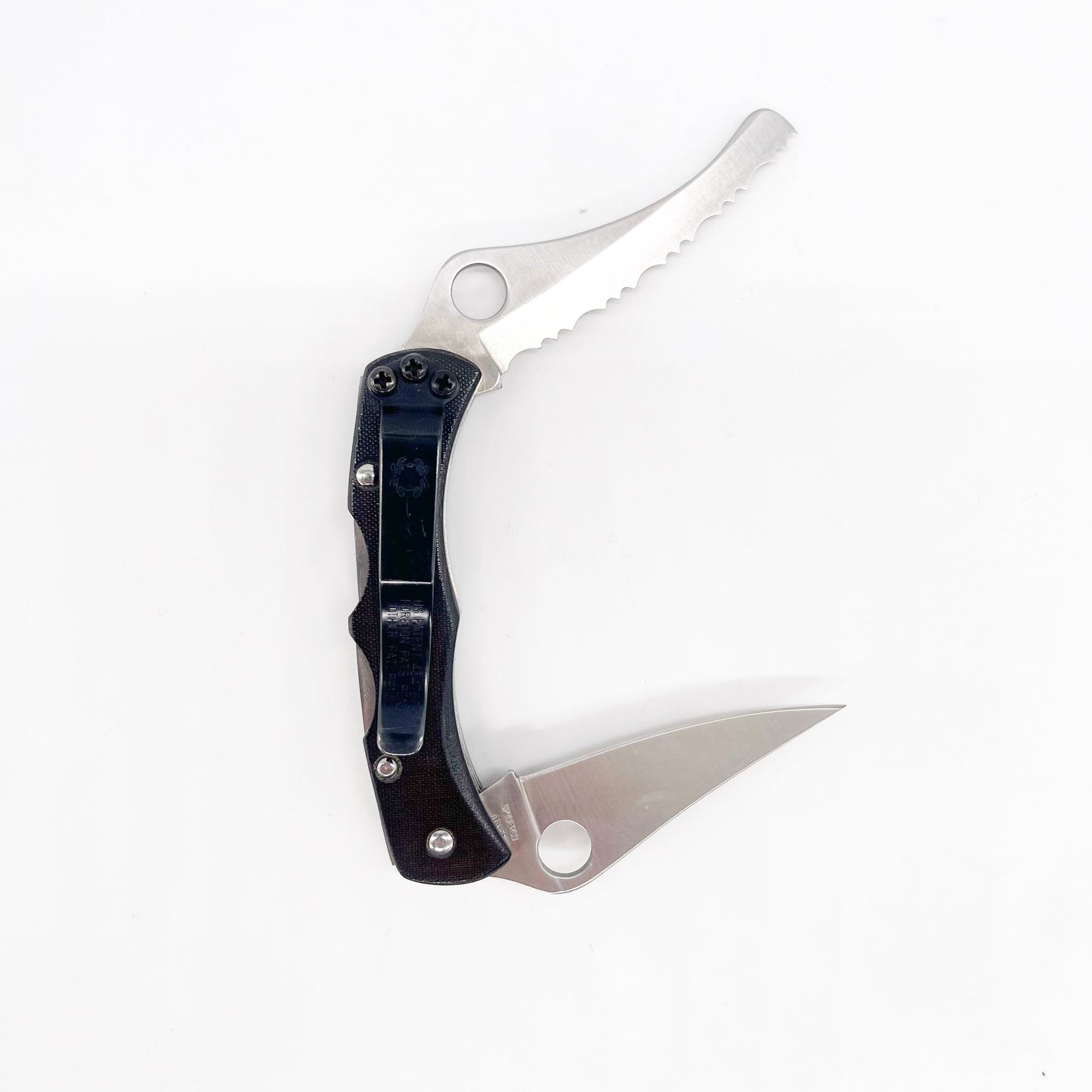 Spyderco Dyad Jr. Micarta Handles C39P&S Dual Blade Vintage Pocket Knife