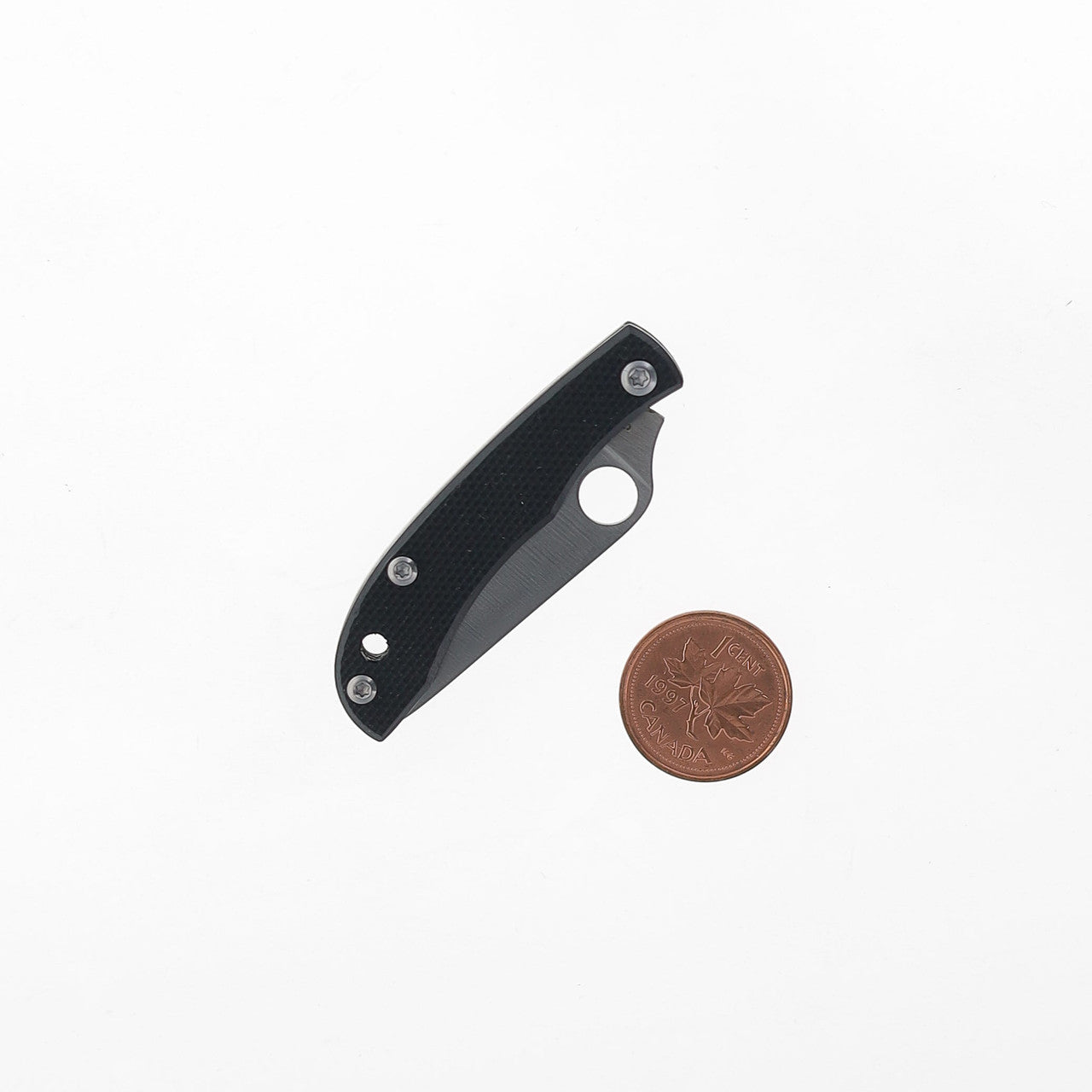 Spyderco Honeybee Slipjoint Folding Knife – 1.68" Sandvik 12c27 Plain Edge Blade, Black G-10 Handle – C137GBKP
