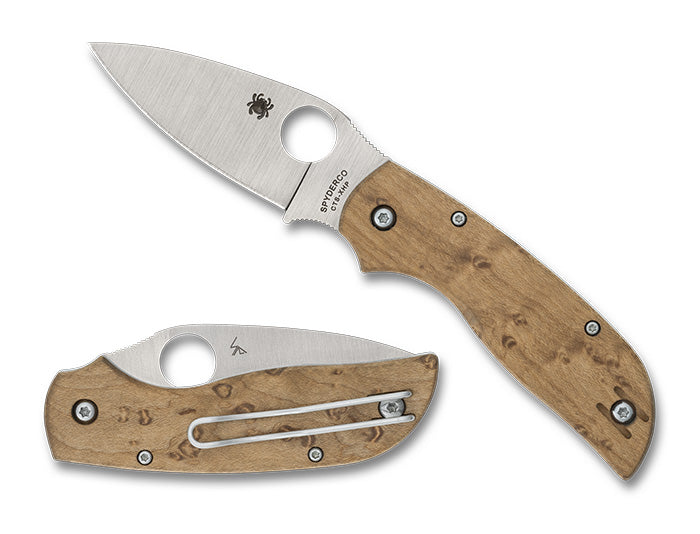 Spyderco Chaparral SLIPIT 2.77" Satin CTS-XHP Birdseye Maple Handles - C152NLWDP