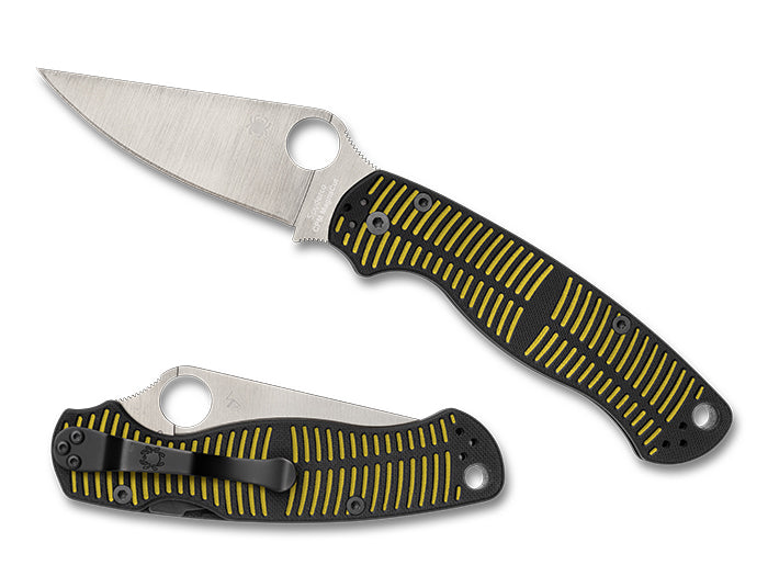 Spyderco Para Military 2 Salt – 3.45" Satin CPM-MagnaCut Blade, Yellow/Black G-10 Handles – C81GBKYLMCP2