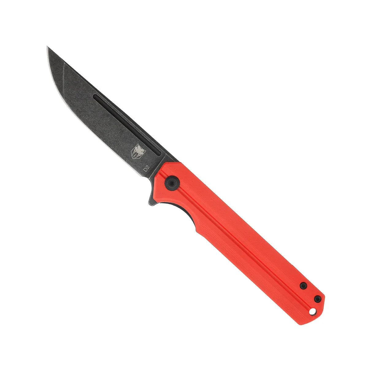 CobraTec Knives Streamline 3.5" D2 Black Stonewash Blade Red G-10 Handles CTREDG10SL