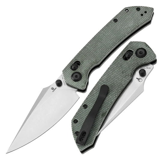 Tenable Fenrir T1034V1 â€“ Green Micarta, 3.48" Stonewashed Nitro-V Blade, Sparrow Knife Co. Design