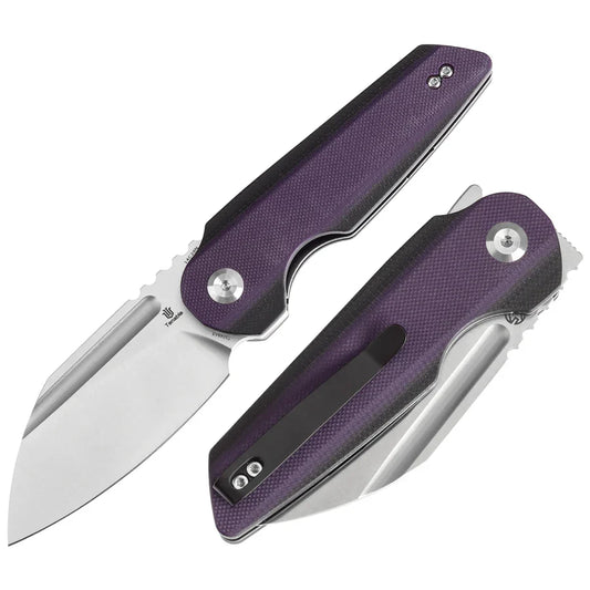 Tenable Rafe L 3.19" Satin 14C28N Purple and Black G10 T1048A5aTenable Rafe L T1048A5 – 3.19" Satin 14C28N Blade, Purple & Black G10 Handle with Liner Lock