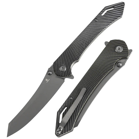 Tenable Colibri Tech T1060A2 – 4.34" Gray TiCN-Coated Nitro-V Blade, Black & Green G10 Handle