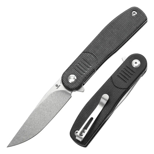 Tenable Einar T2072A3 – 3.13" Stonewashed Nitro-V Drop Point Blade, Black Micarta Handle