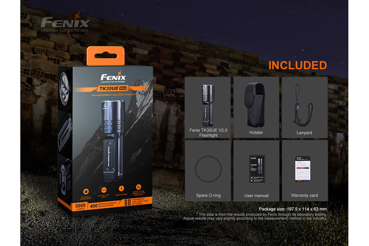 Fenix TK35UE V2.0 5000 Lumen Ultimate Tactical Flashlight Luminus SST40 LED