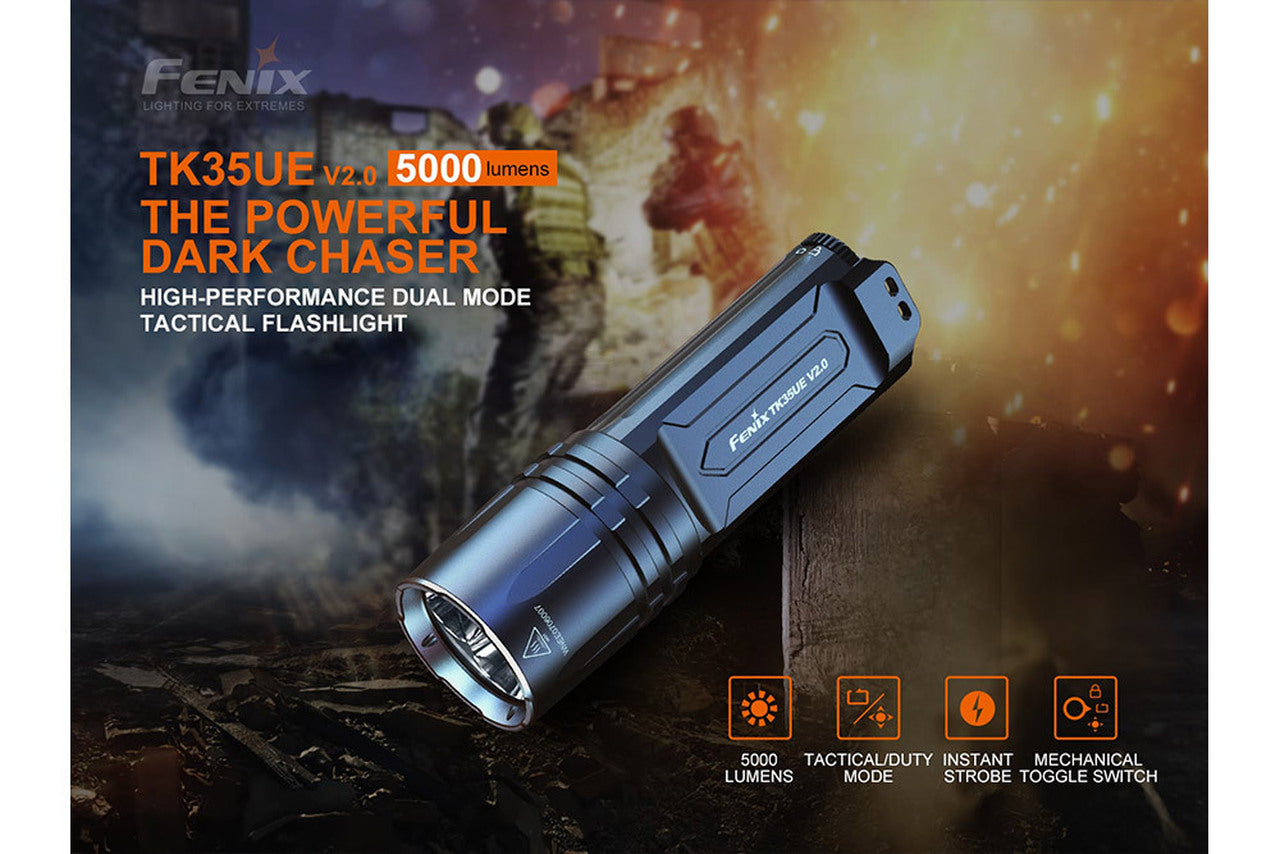 Fenix TK35UE V2.0 5000 Lumen Ultimate Tactical Flashlight Luminus SST40 LED