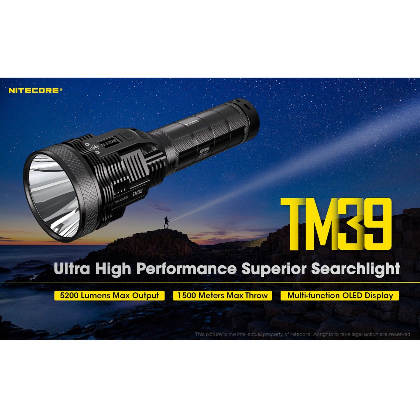 Nitecore TM39 5200 Lumen NBP68HD Battery