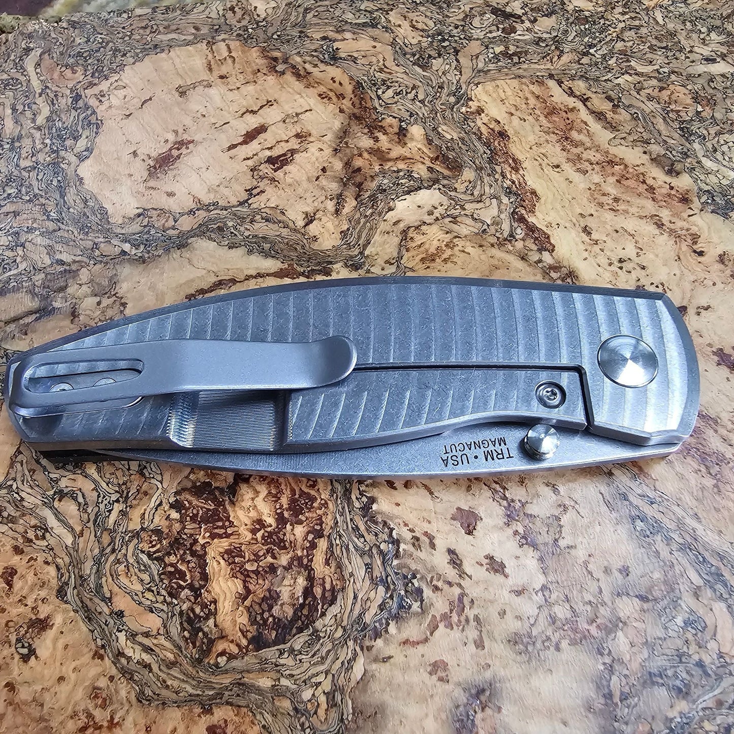 TRM Neutron 2 Frame-Lock Folding Knife 3" MagnaCut Blade – Forrest Green G10 & Titanium Frame