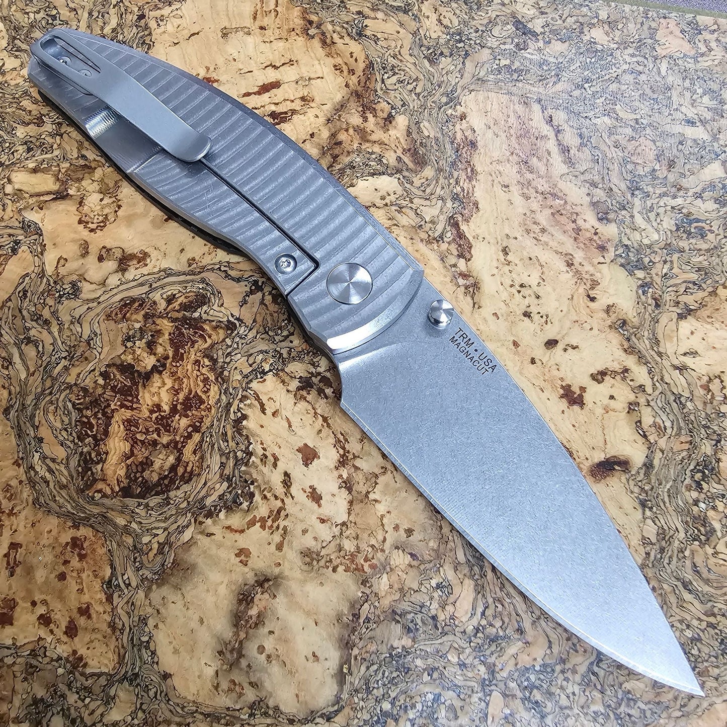 TRM Neutron 2 Frame-Lock Folding Knife 3" MagnaCut Blade – Forrest Green G10 & Titanium Frame